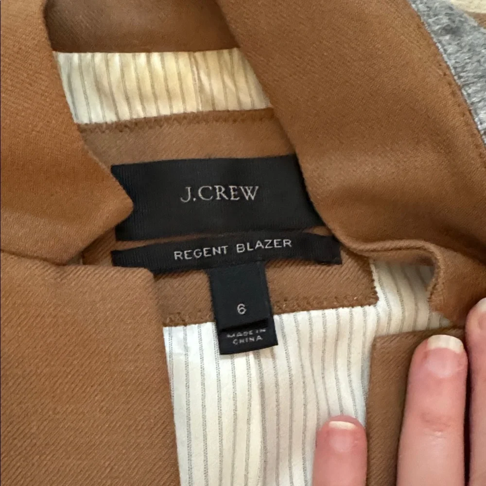 J. Crew Regent Blazer with Gray Collar Detail